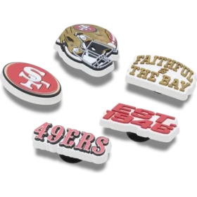 Set de 5 brelocuri Jibbitz™ pentru încălțăminte Nfl San Francisco 49Ers