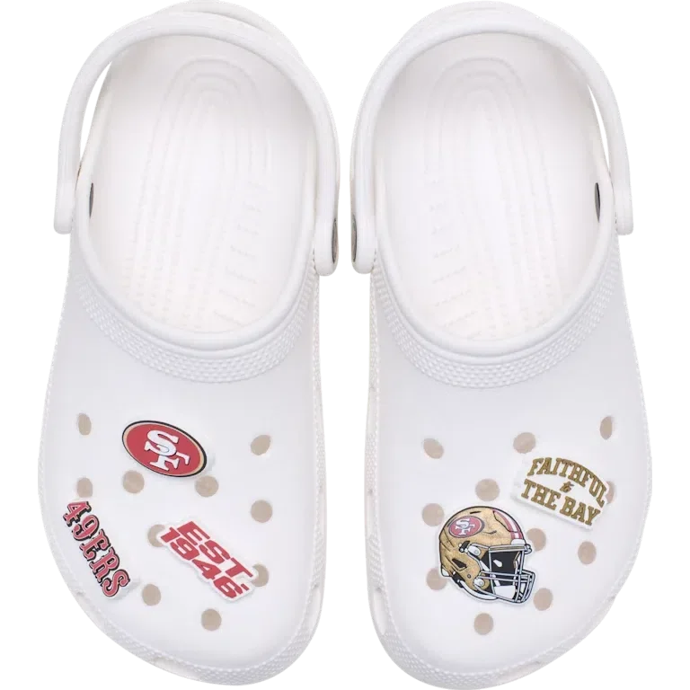 Set de 5 brelocuri Jibbitz™ pentru încălțăminte Nfl San Francisco 49Ers Set de 5 brelocuri Jibbitz™ pentru încălțăminte Nfl San Francisco 49Ers