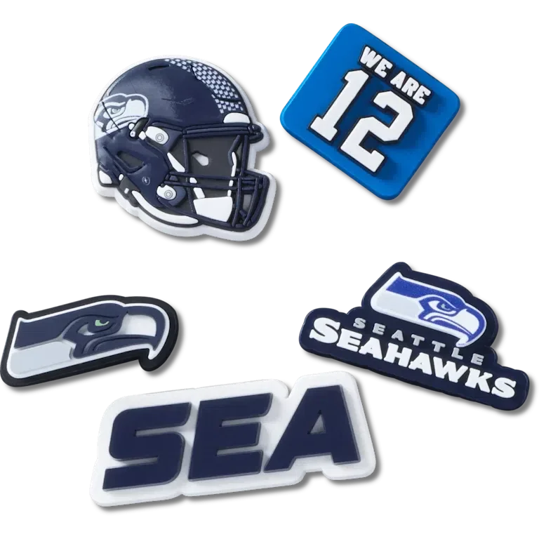 Set de 5 brelocuri Jibbitz™ pentru încălțăminte Nfl Seattle Seahawks Set de 5 brelocuri Jibbitz™ pentru încălțăminte Nfl Seattle Seahawks