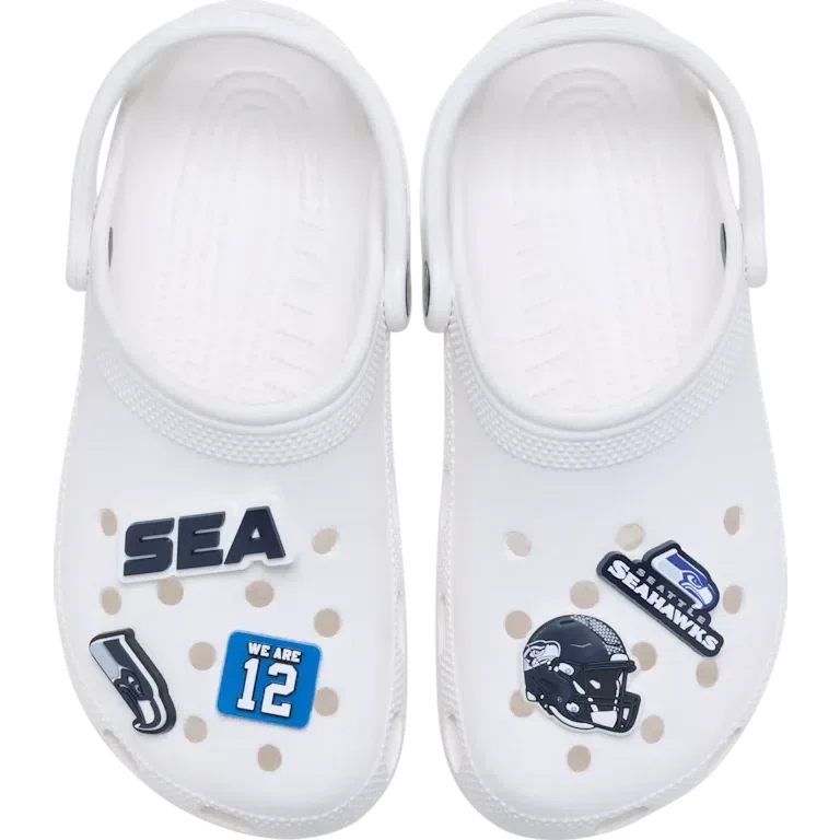 Set de 5 brelocuri Jibbitz™ pentru încălțăminte Nfl Seattle Seahawks Set de 5 brelocuri Jibbitz™ pentru încălțăminte Nfl Seattle Seahawks