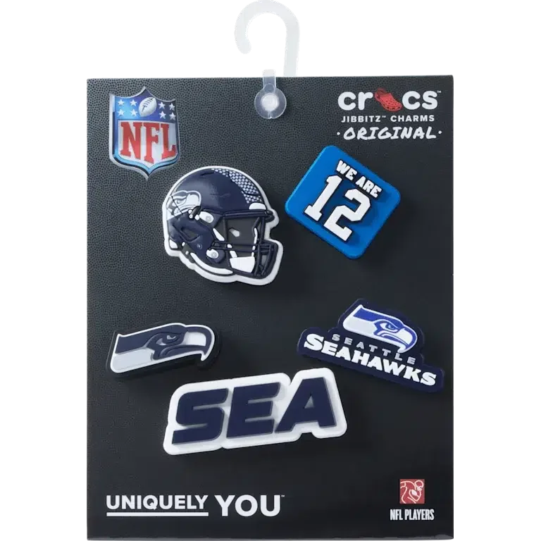 Set de 5 brelocuri Jibbitz™ pentru încălțăminte Nfl Seattle Seahawks Set de 5 brelocuri Jibbitz™ pentru încălțăminte Nfl Seattle Seahawks