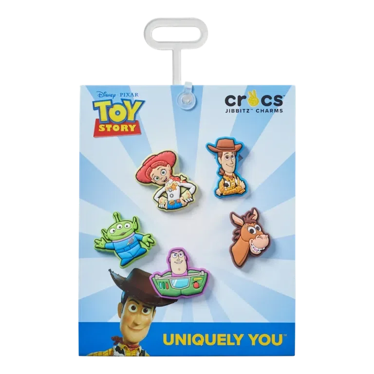 Set de 5 brelocuri Jibbitz™ pentru încălțăminte „Toy Story” de la Disney Pixar Set de 5 brelocuri Jibbitz™ pentru încălțăminte „Toy Story” de la Disney Pixar