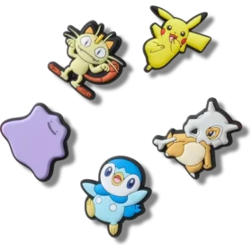 Set de 5 brelocuri Jibbitz™ Pokemon asortate