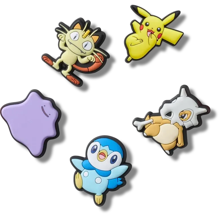 Set de 5 brelocuri Jibbitz™ Pokemon asortate Set de 5 brelocuri Jibbitz™ Pokemon asortate
