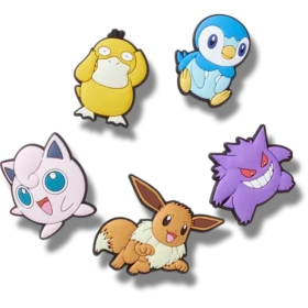 Set de 5 brelocuri Jibbitz™ Pokemon asortate