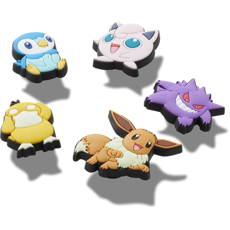 Set de 5 brelocuri Jibbitz™ Pokemon asortate Set de 5 brelocuri Jibbitz™ Pokemon asortate