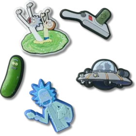 Set de 5 brelocuri Jibbitz Rick și Morty