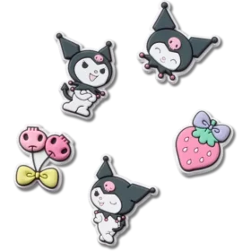Set de 5 brelocuri Jibbitz Sanrio Kuromi
