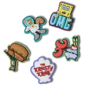Set de 5 brelocuri Jibbitz Spongebob