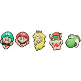 Set de 5 brelocuri Jibbitz™ Super Mario™ pentru încălțăminte