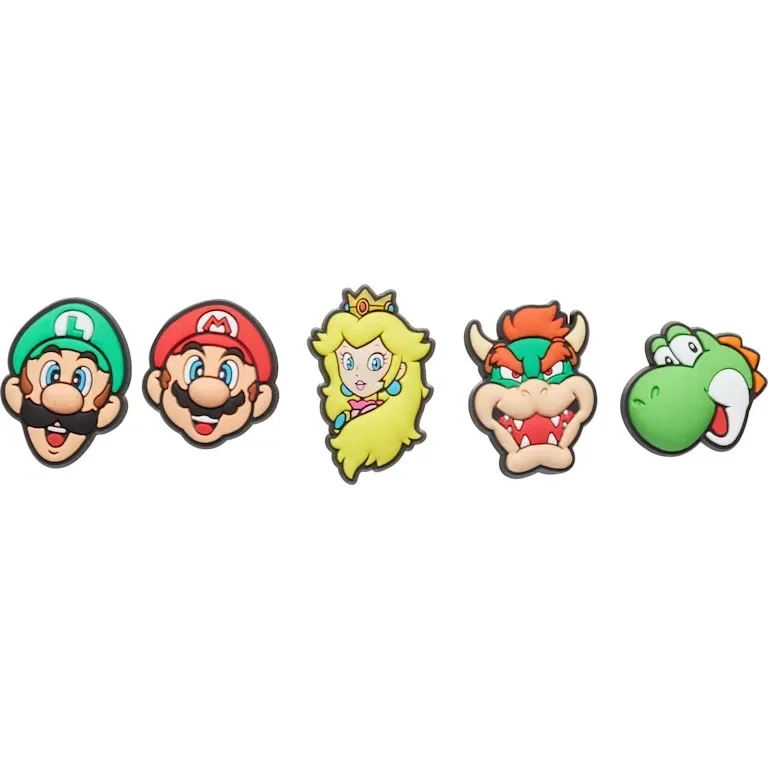 Set de 5 brelocuri Jibbitz™ Super Mario™ pentru încălțăminte Set de 5 brelocuri Jibbitz™ Super Mario™ pentru încălțăminte