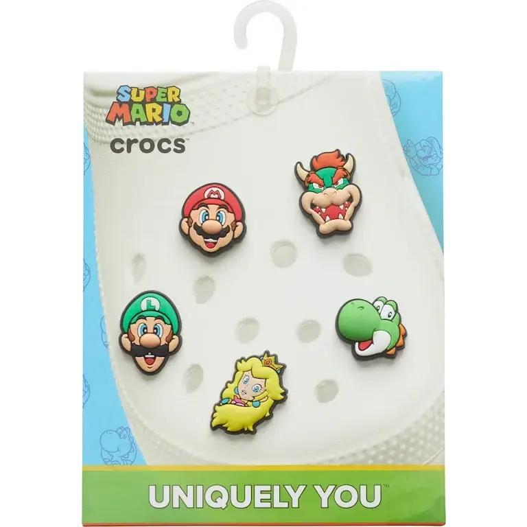 Set de 5 brelocuri Jibbitz™ Super Mario™ pentru încălțăminte Set de 5 brelocuri Jibbitz™ Super Mario™ pentru încălțăminte