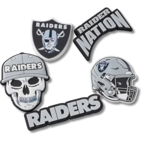 Set de 5 brelocuri pentru încălțăminte Nfl Las Vegas Raiders
