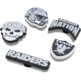Set de 5 brelocuri pentru încălțăminte Nfl Las Vegas Raiders