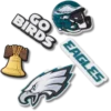 Set de 5 brelocuri pentru încălțăminte NFL Philadelphia Eagles Set de 5 brelocuri pentru încălțăminte NFL Philadelphia Eagles
