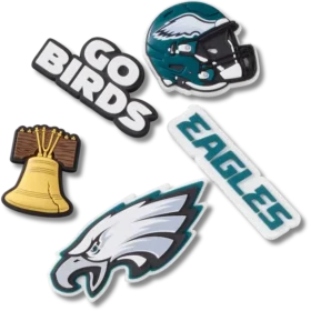 Set de 5 brelocuri pentru încălțăminte NFL Philadelphia Eagles