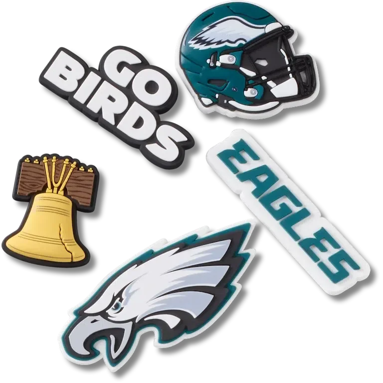 Set de 5 brelocuri pentru încălțăminte NFL Philadelphia Eagles Set de 5 brelocuri pentru încălțăminte NFL Philadelphia Eagles
