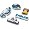 Set de 5 brelocuri pentru încălțăminte NFL Philadelphia Eagles Set de 5 brelocuri pentru încălțăminte NFL Philadelphia Eagles