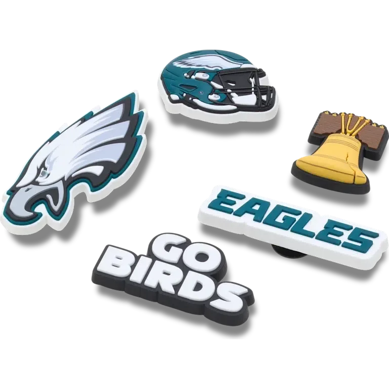 Set de 5 brelocuri pentru încălțăminte NFL Philadelphia Eagles Set de 5 brelocuri pentru încălțăminte NFL Philadelphia Eagles