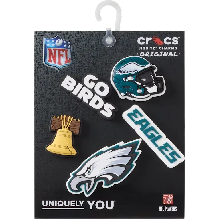 Set de 5 brelocuri pentru încălțăminte NFL Philadelphia Eagles Set de 5 brelocuri pentru încălțăminte NFL Philadelphia Eagles