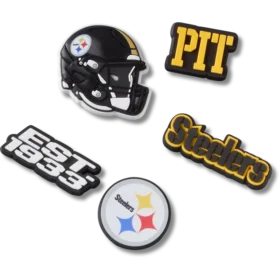 Set de 5 brelocuri pentru încălțăminte NFL Pittsburgh Steelers