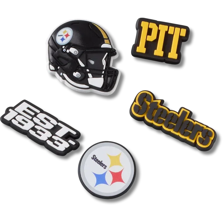 Set de 5 brelocuri pentru încălțăminte NFL Pittsburgh Steelers Set de 5 brelocuri pentru încălțăminte NFL Pittsburgh Steelers