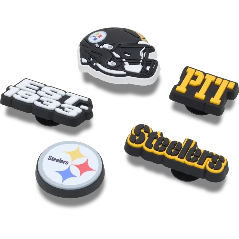 Set de 5 brelocuri pentru încălțăminte NFL Pittsburgh Steelers Set de 5 brelocuri pentru încălțăminte NFL Pittsburgh Steelers