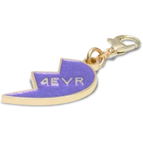 Talisman „BFF” cu glitter violet, brelocuri Jibbitz pentru încălțăminte (dreapta)