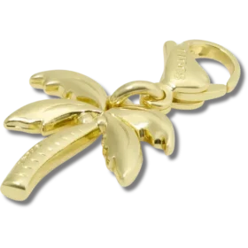 Talisman Jibbitz cu palmier auriu