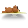 Talismane 3D Brelocuri Jibbitz™ cu urs care face surf