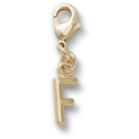 Talismane Breloc Jibbitz™ cu litera F aurie