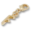 Talismane Breloc Jibbitz™ cu litera F aurie