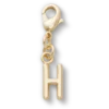Talismane Breloc Jibbitz™ cu litera H aurie