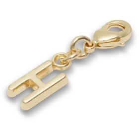 Talismane Breloc Jibbitz™ cu litera H aurie
