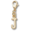 Talismane Breloc Jibbitz™ cu litera J aurie
