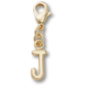 Talismane Breloc Jibbitz™ cu litera J aurie