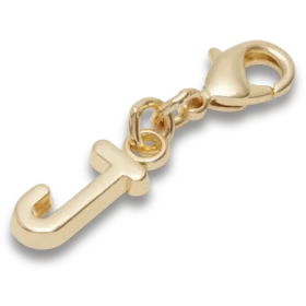 Talismane Breloc Jibbitz™ cu litera J aurie