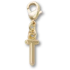 Talismane Breloc Jibbitz™ cu litera T aurie