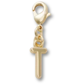 Talismane Breloc Jibbitz™ cu litera T aurie