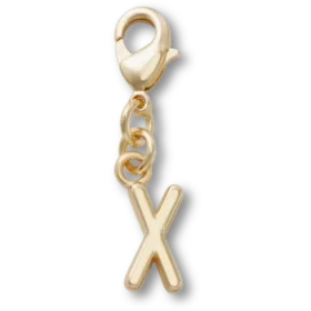 Talismane Breloc Jibbitz™ cu litera X aurie