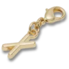 Talismane Breloc Jibbitz™ cu litera X aurie Talismane Breloc Jibbitz™ cu litera X aurie