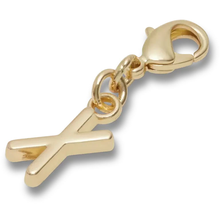 Talismane Breloc Jibbitz™ cu litera X aurie Talismane Breloc Jibbitz™ cu litera X aurie