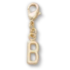 Talismane Brelocuri Jibbitz™ cu litera „B” aurie