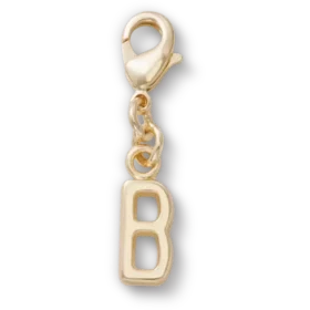 Talismane Brelocuri Jibbitz™ cu litera „B” aurie
