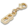 Talismane Brelocuri Jibbitz™ cu litera „B” aurie