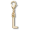 Talismane Brelocuri Jibbitz™ cu litera L aurie
