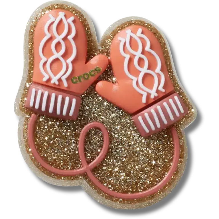 Talismane Jibbitz™ „Mănuși roz cu sclipici Glitter” Talismane Jibbitz™ „Mănuși roz cu sclipici Glitter”