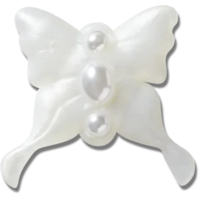 Talismane Meta Jelly White Butterfly Jibbitz™ Brelocuri Jibbitz