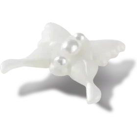 Talismane Meta Jelly White Butterfly Jibbitz™ Brelocuri Jibbitz